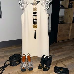 **SOLD** J. Crew Creme and Lace Dress